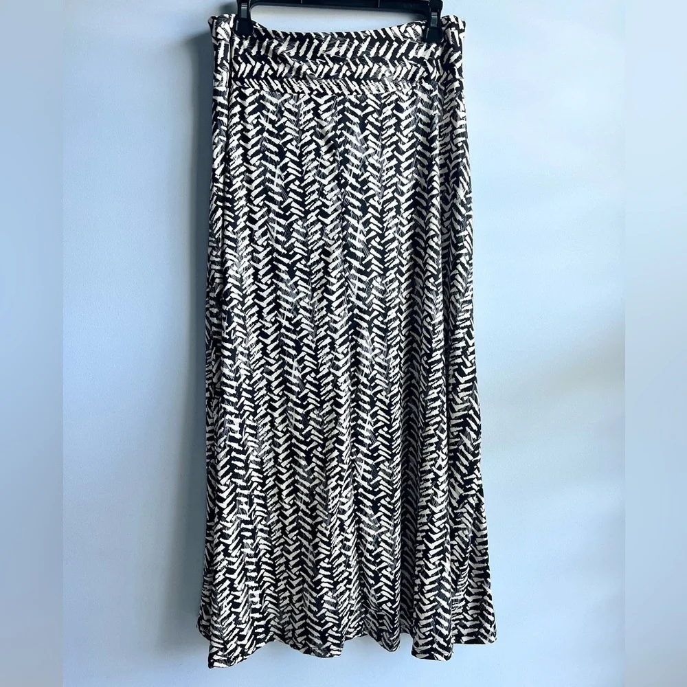 Ny Collection Women’s Petite Maxi Skirt With Sash Waist Tie Size Large